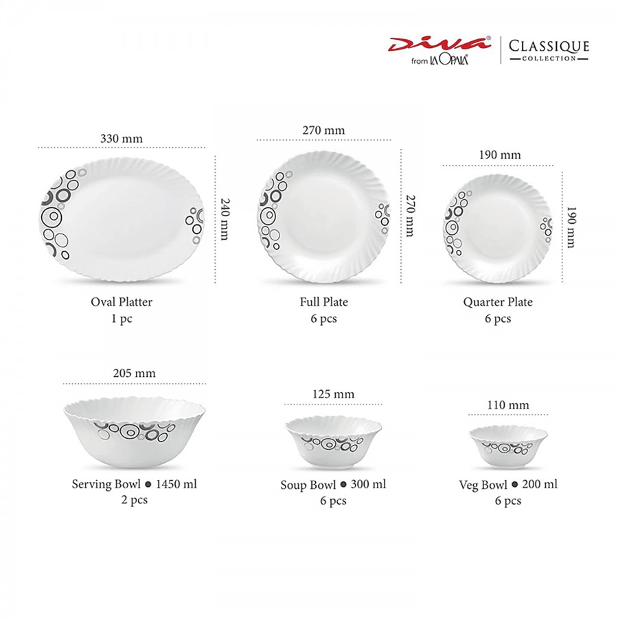 Laopala Diva Dinner Set - Opalware