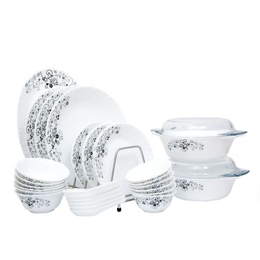 Laopala Diva Opalware Classique Dinner Set - Mystrio Black