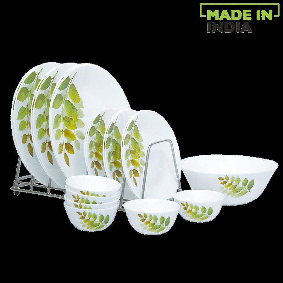 Laopala Diva Opalware Ivory Dinner Set - Autumn Shadow