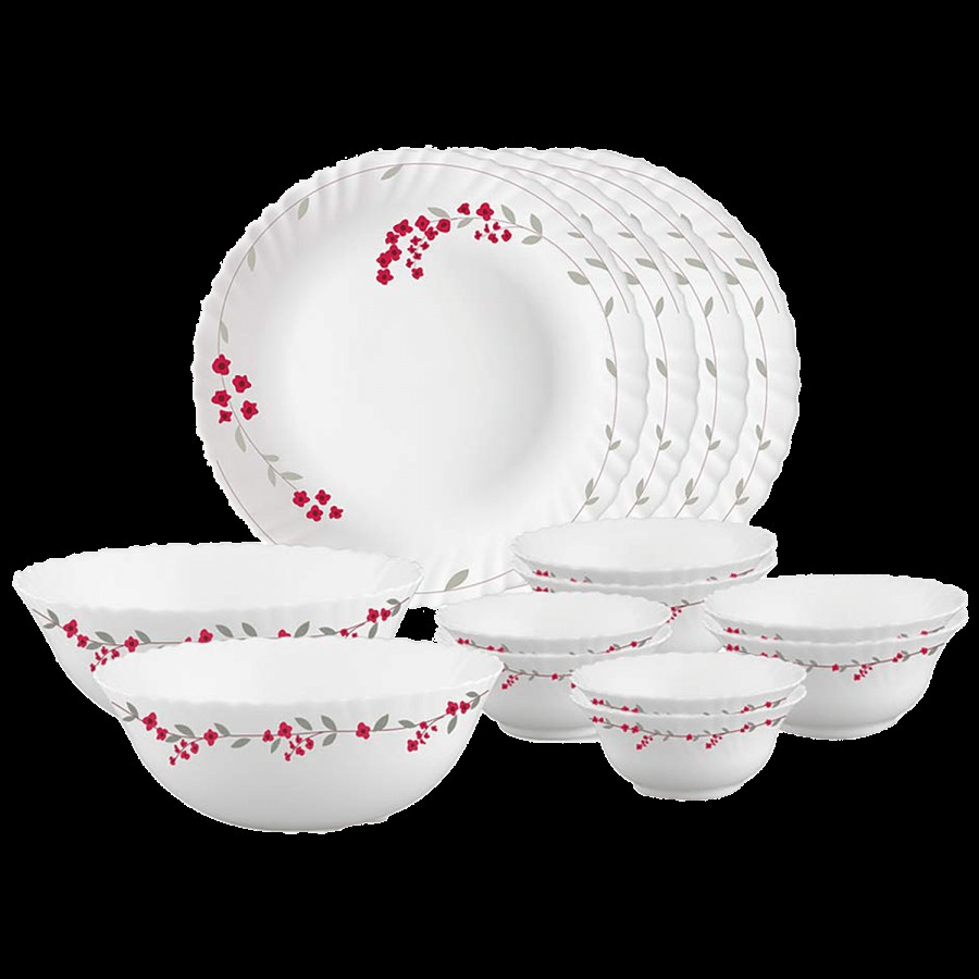 Larah by Borosil Dinner Set - Opalware