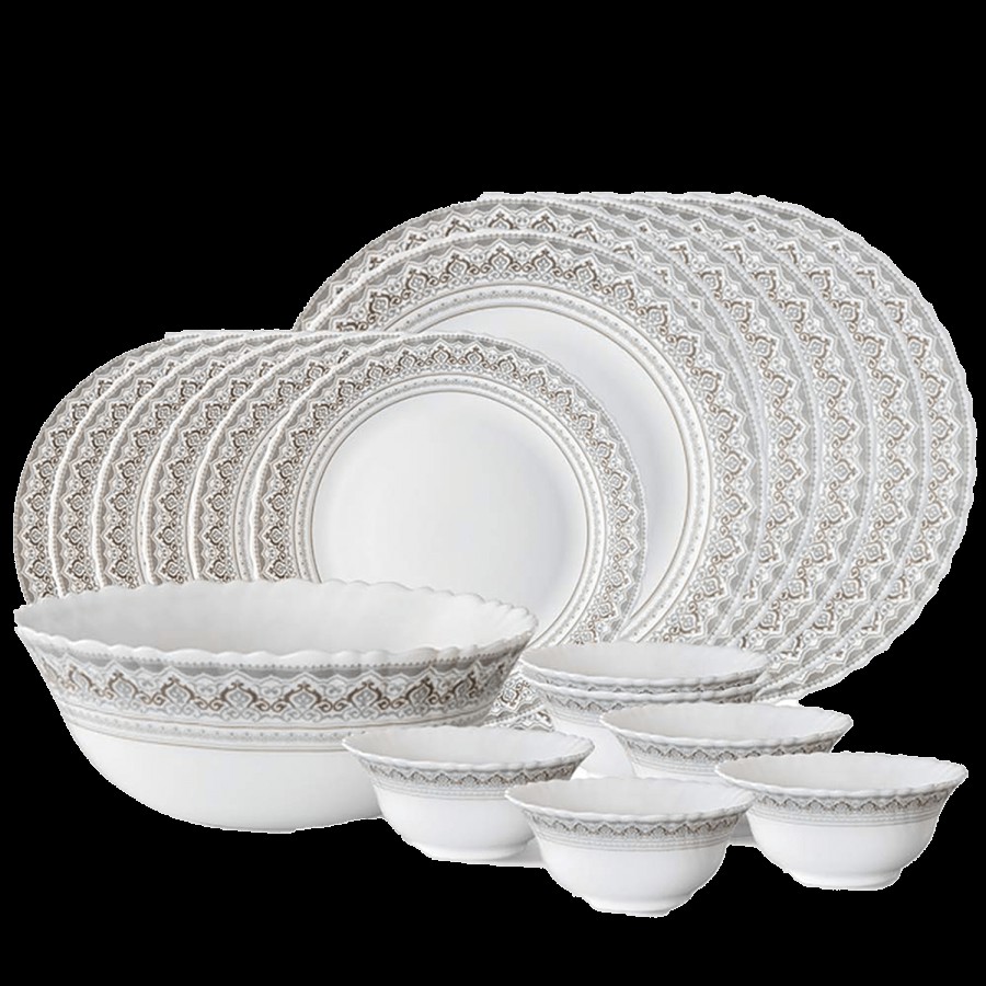 Larah by Borosil Dinner Set - Opalware