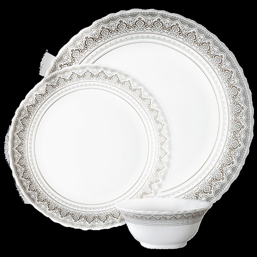 Larah by Borosil Dinner/Crockery Set - Opalware