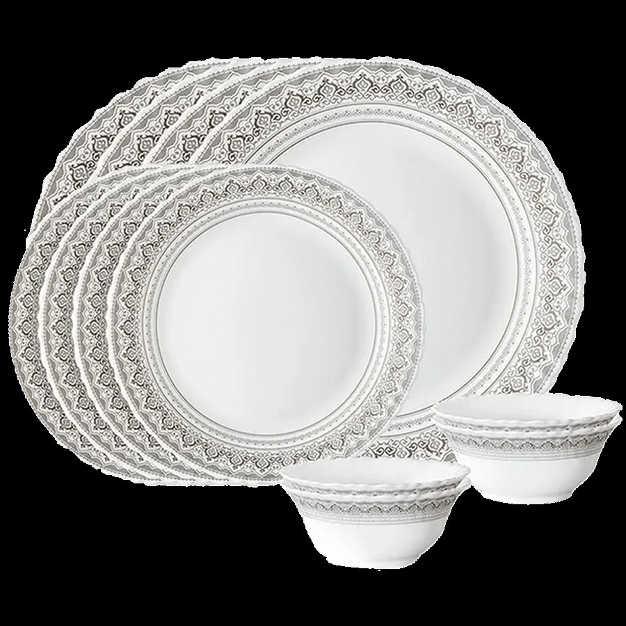 Larah by Borosil Dinner/Crockery Set - Opalware