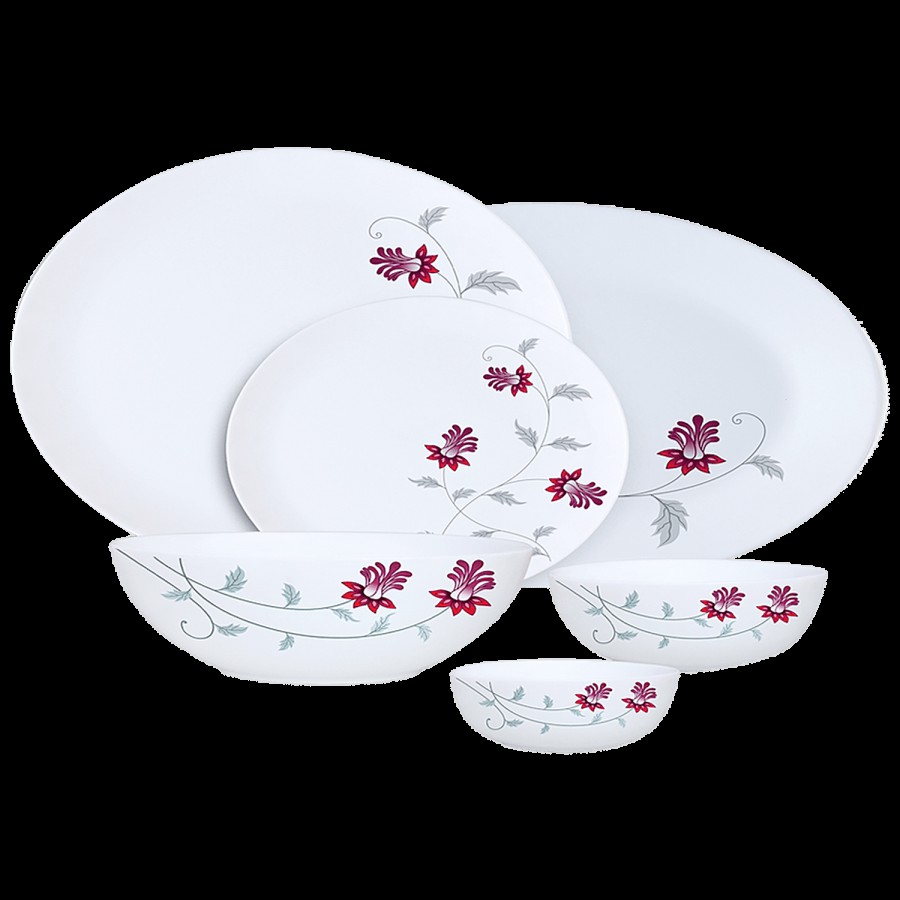 Larah by Borosil Dinner/Crockery Set - Opalware