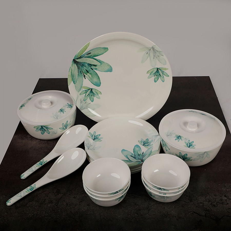 Servewell Pure Melamine Traditional Dinner Set - Water Lily