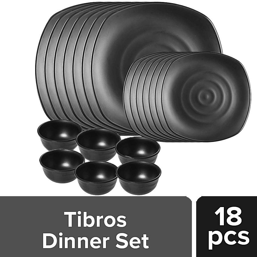 Tibros Asian Matt Series Melamine Dinner Set - Square