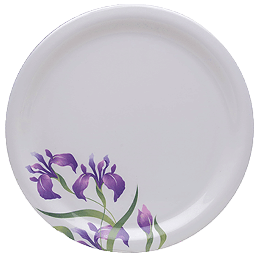 Tibros Aster Series Melamine Dinner Set - Spring Purple Design