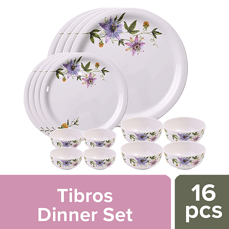 Tibros Aster Series Melamine Dinner Set - Twilight Design