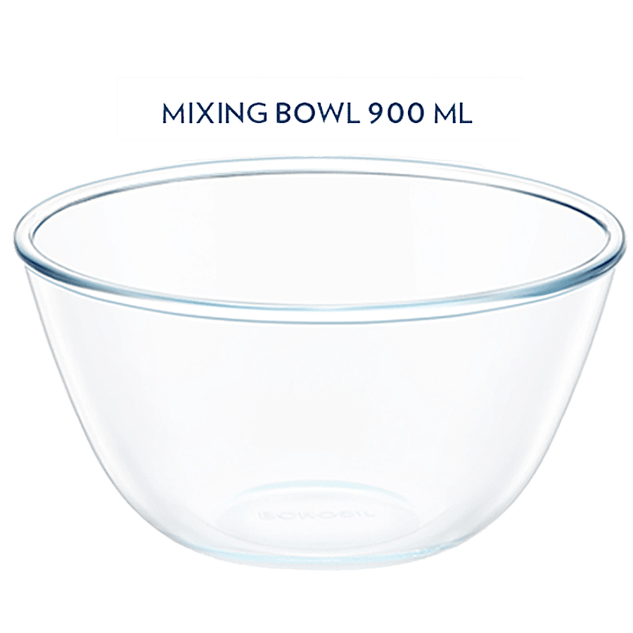 Borosil Borosilicate Glass Mixing & Serving Bowls With Lids - Oven & Microwave Safe