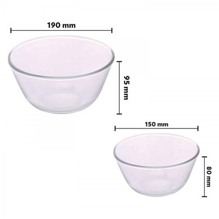 Borosil Borosilicate Select Glass Mixing Bowl - Oven & Microwave Safe