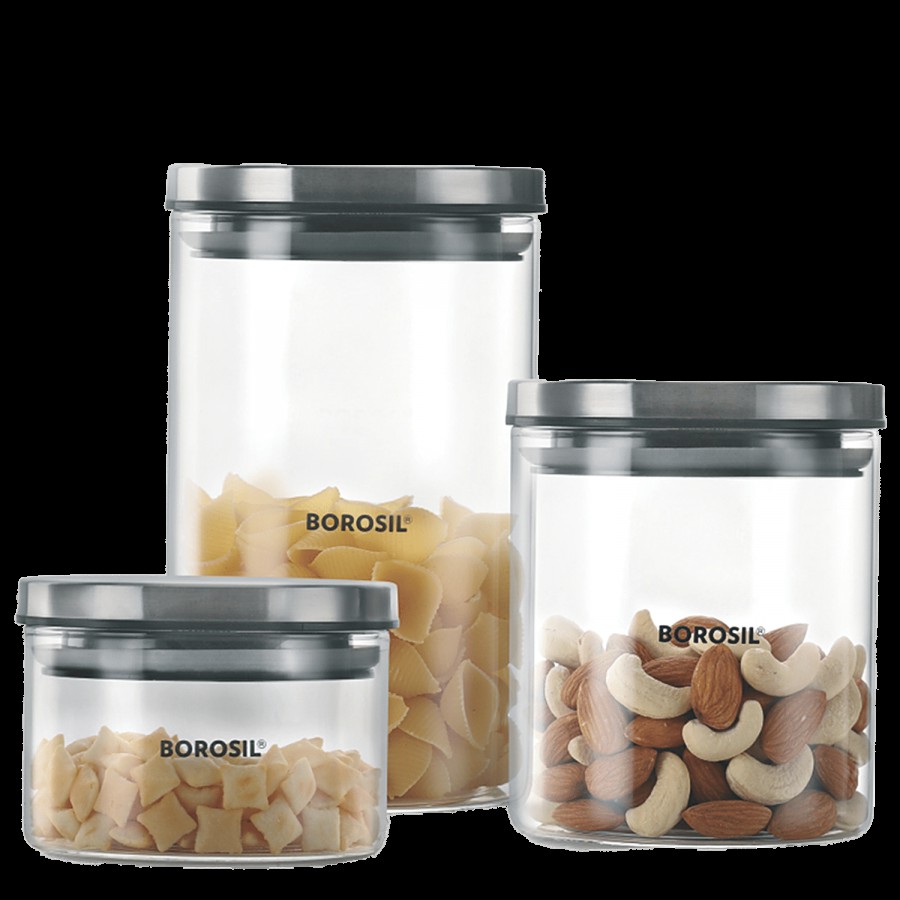 Borosil Classic Glass Jar - Kitchen Storage