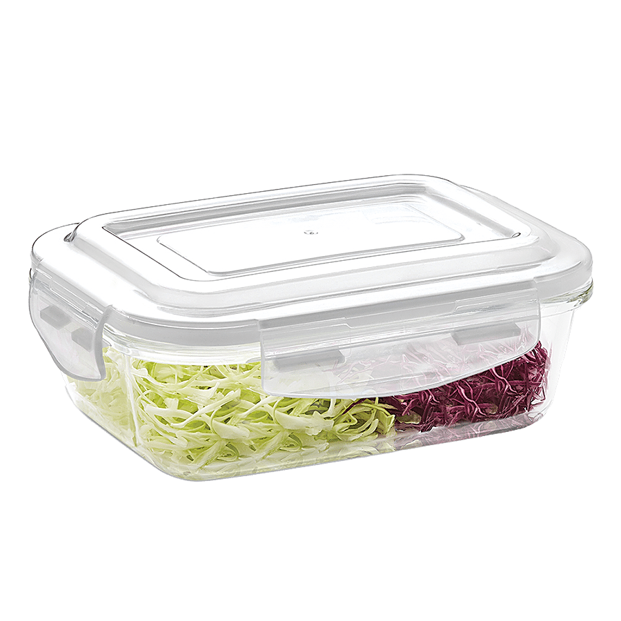 Borosil Klip N Store Glass Storage Container With Air-Tight Lid -  Microwave Safe