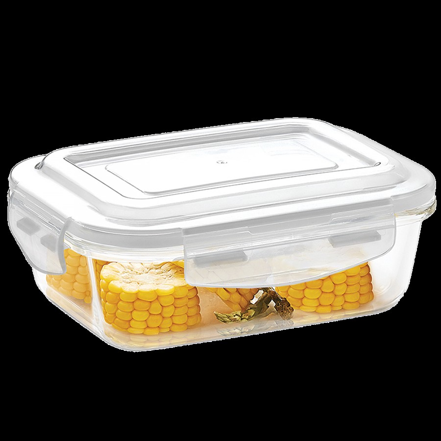 Borosil Klip N Store Glass Storage Container - With Airtight Lid