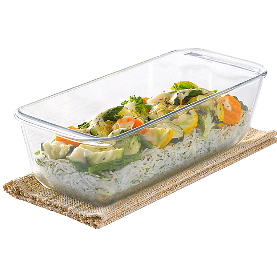 Borosil Loaf Dish Borisilicate Glass -  Clear