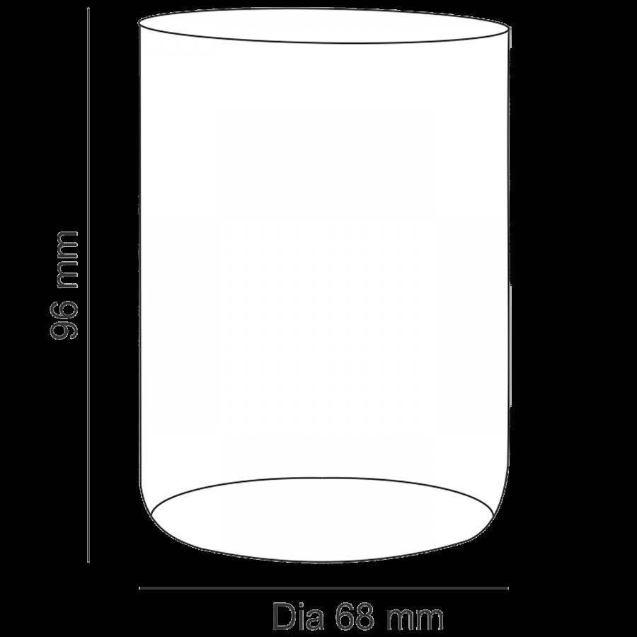 Borosil Radius Glass Set - Transparent