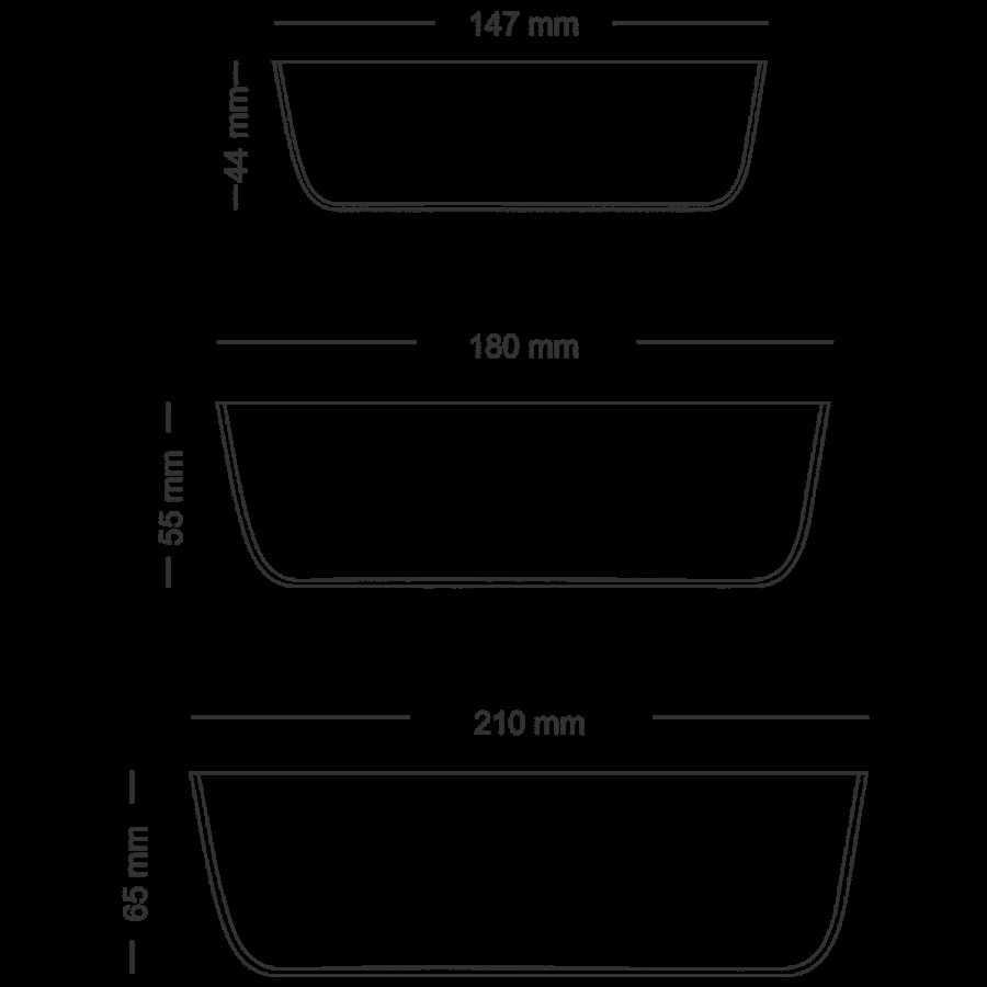 Borosil Square Dish With Lid & Storage Set - IH22DH15626