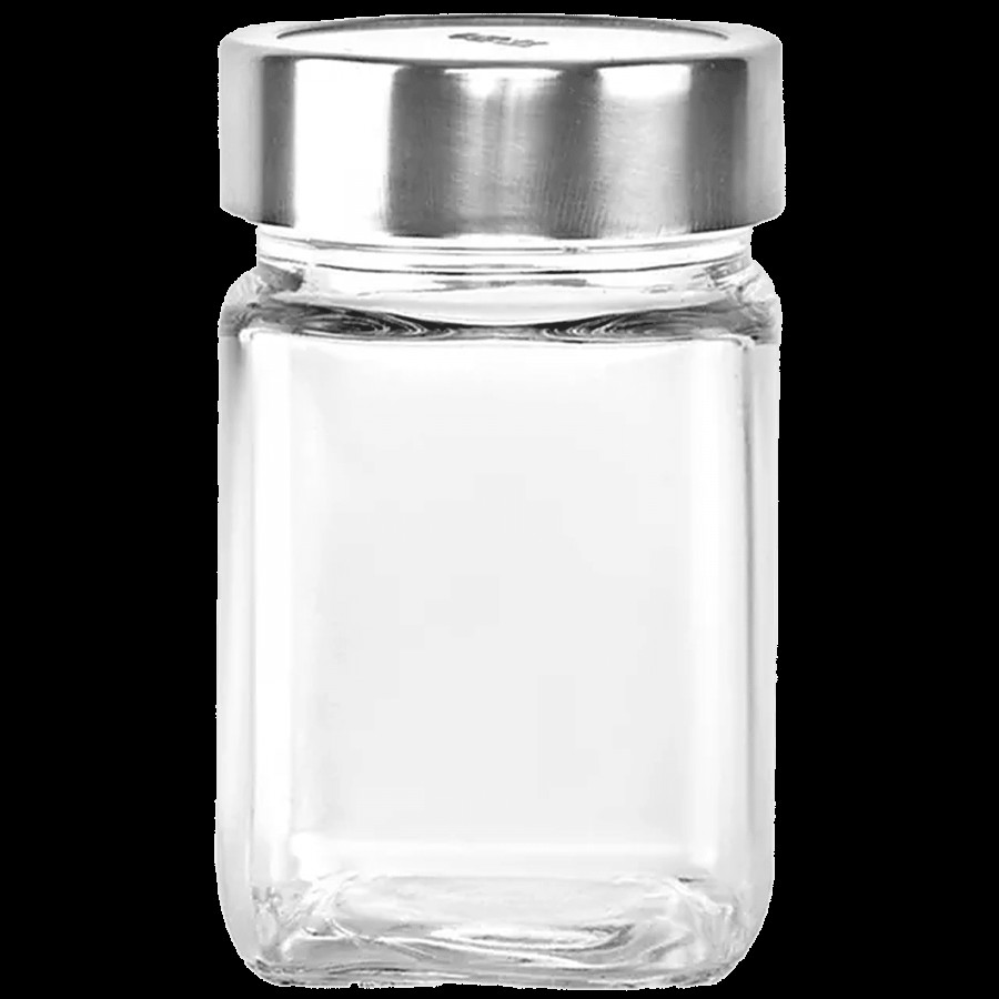 Cello Glass Jar For Storage With Steel Lid - Borosilicate