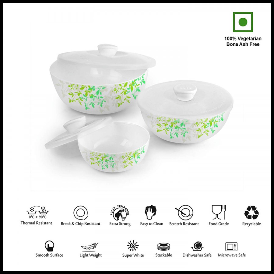 Cello Mixing Bowls Set With Lids - Royal Opalware