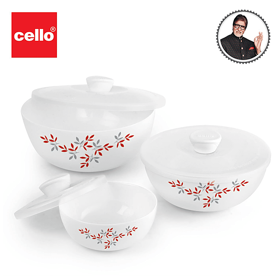 Cello Mixing Bowls Set With Lids - Royale Opalware