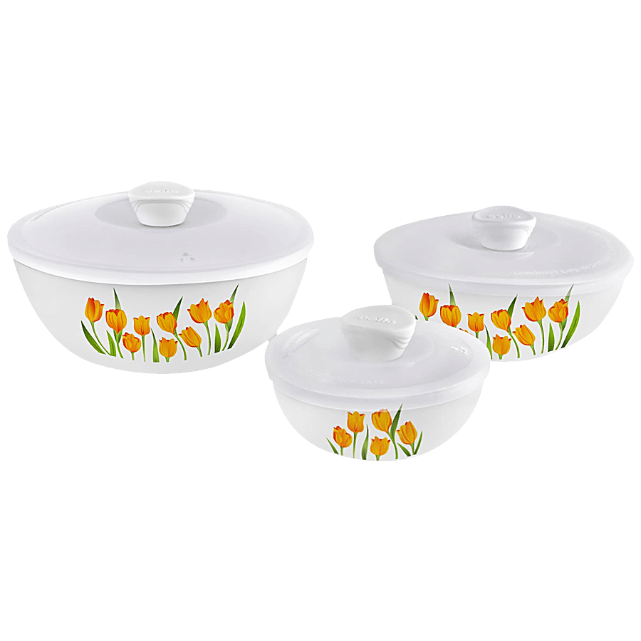 Cello Mixing Bowls Set With Lids - Royale Opalware