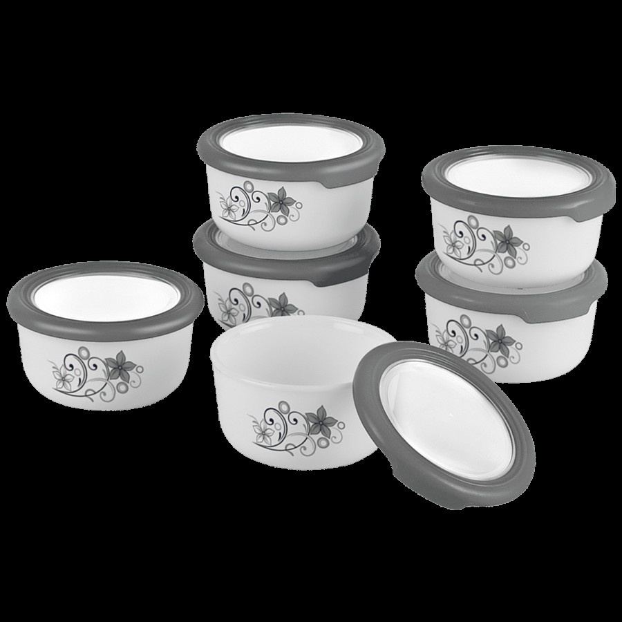 Cello Opalware Condiment Set - Camber Black - White and Grey