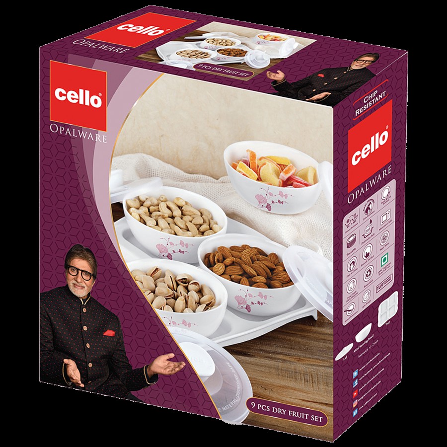 Cello Opalware Dry Fruit Set - Dazzle