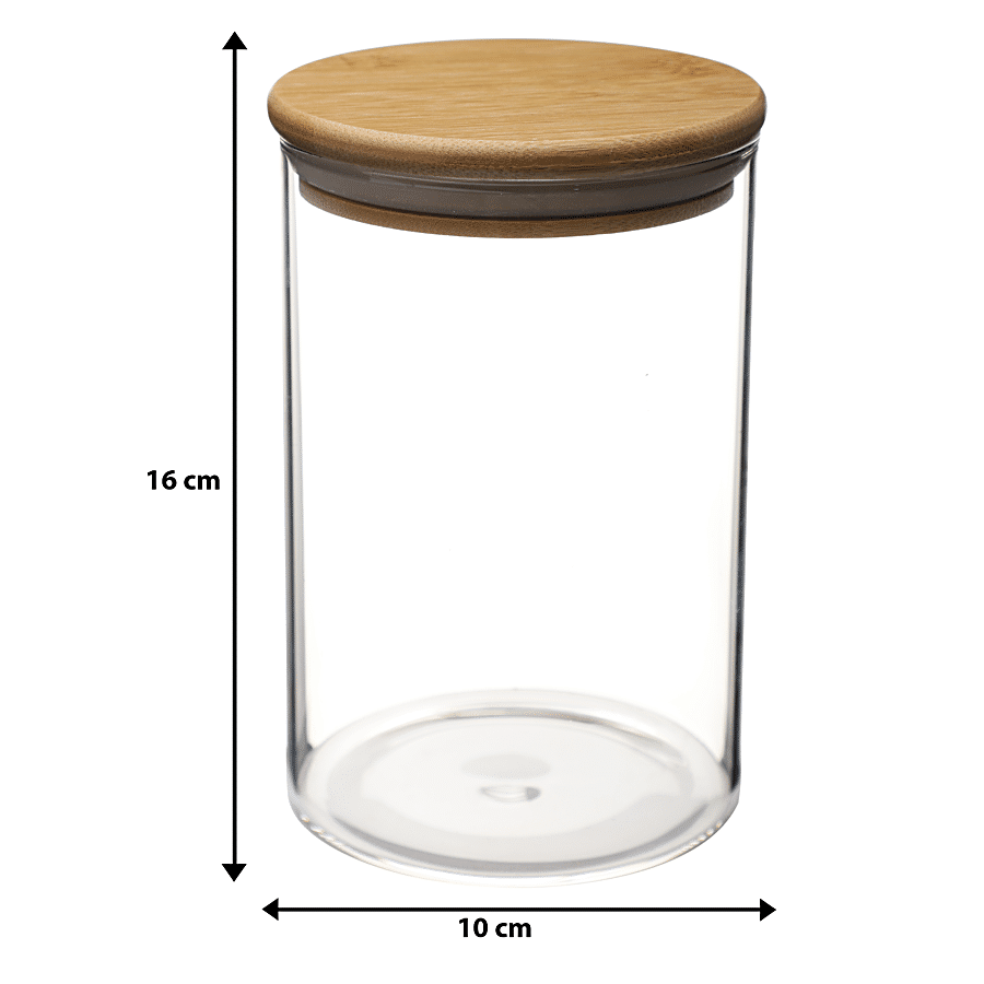 Deli Glass Storage Jar - With Bamboo Lid