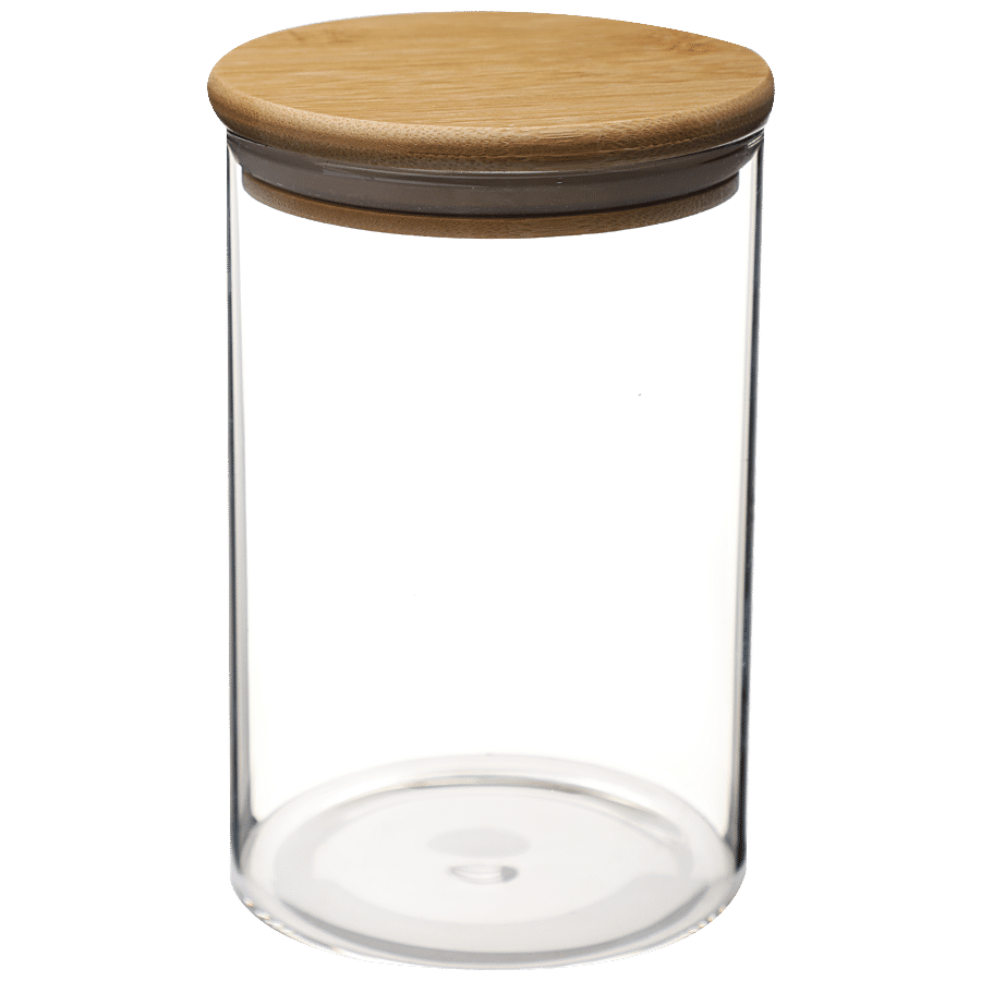 Deli Glass Storage Jar - With Bamboo Lid