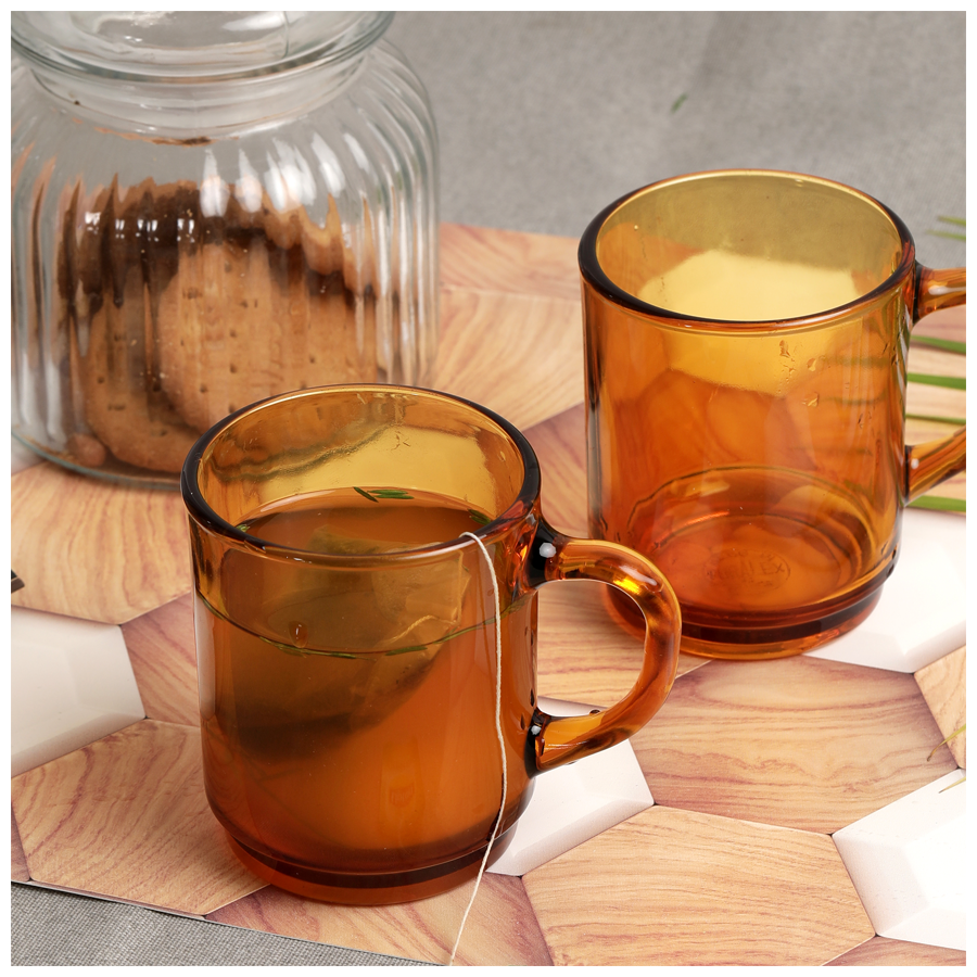 Duralex Versailles Amber Mug - Microwave & Dishwasher Safe