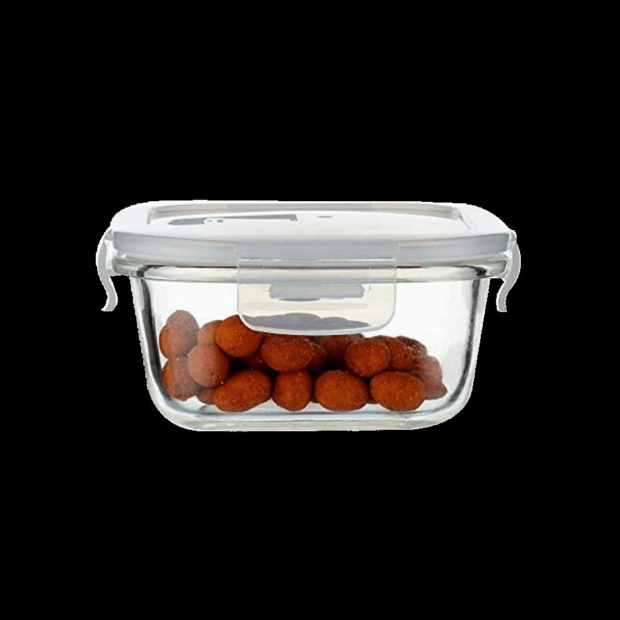 Femora Borosilicate Glass Food Storage Container - Square With Air Vent Lid