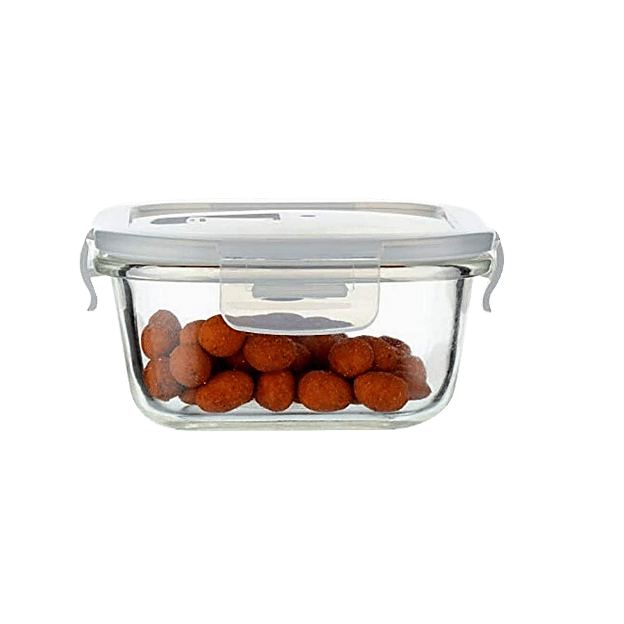 Femora Borosilicate Glass Food Storage Container - Square With Air Vent Lid