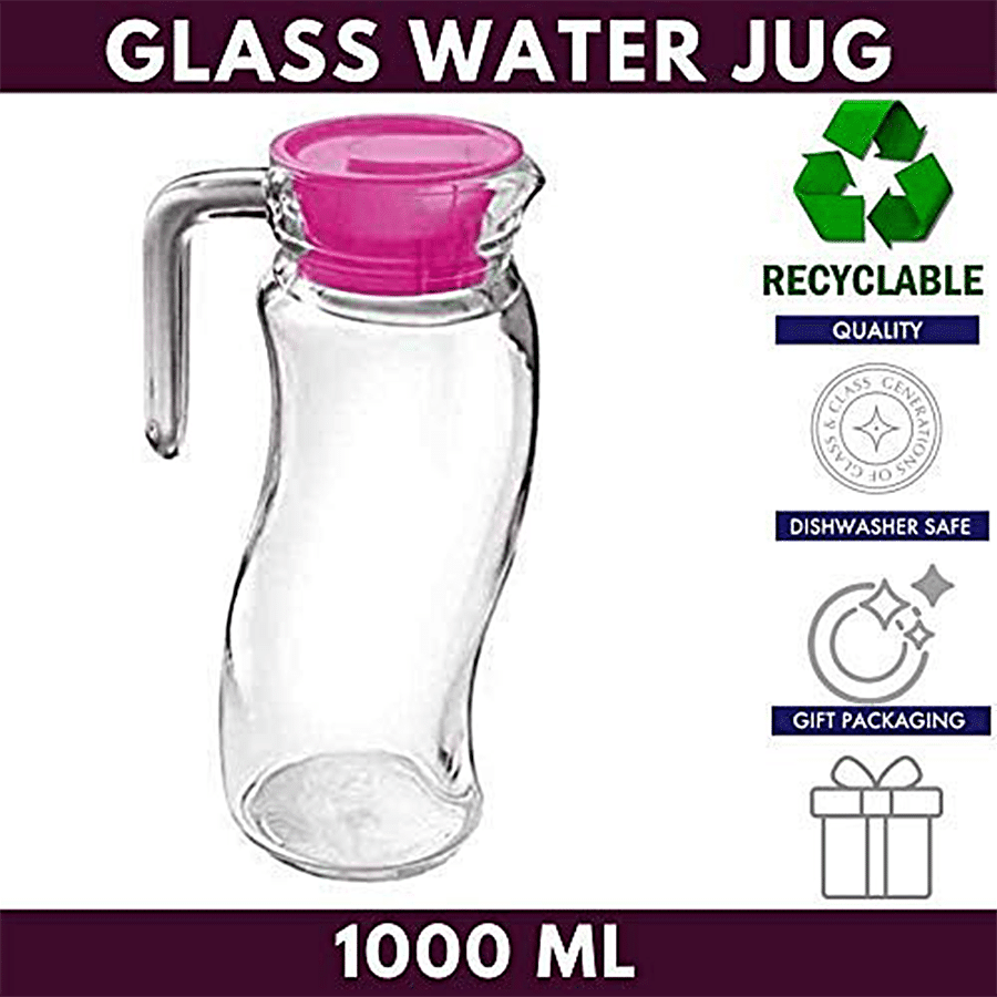 Femora Clear Glass Water Jug/Pitcher - Dazzle