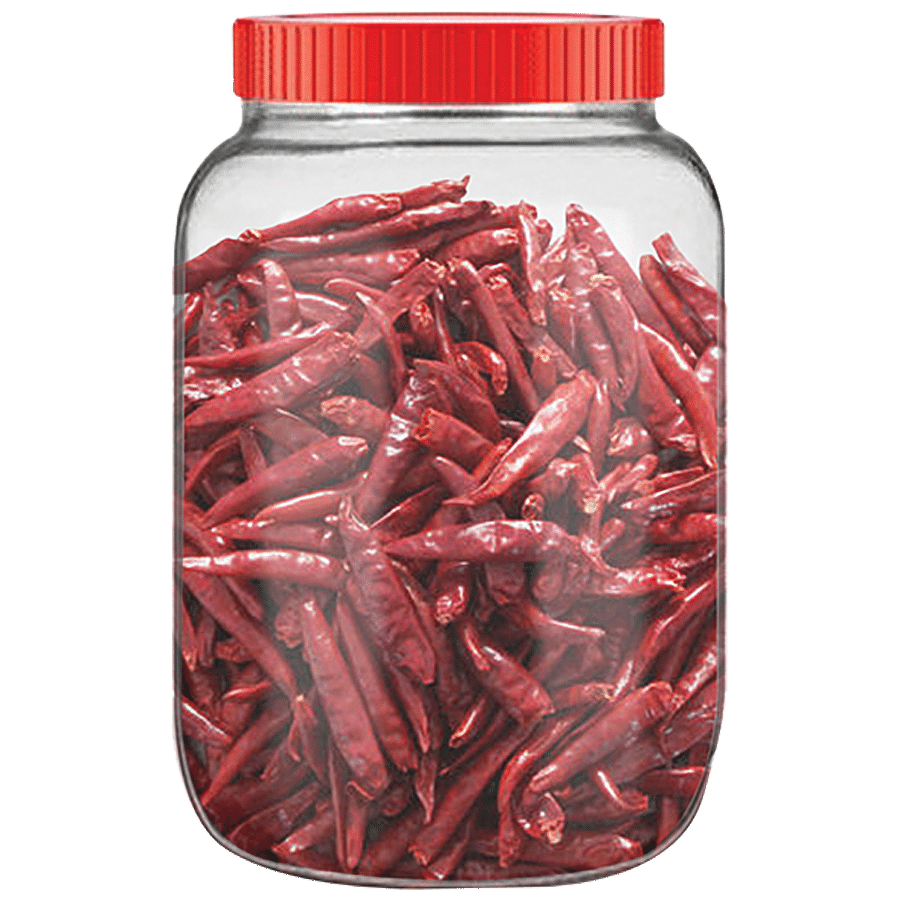 Glass Ideas  Glass Jar With Red Lid - Airtight