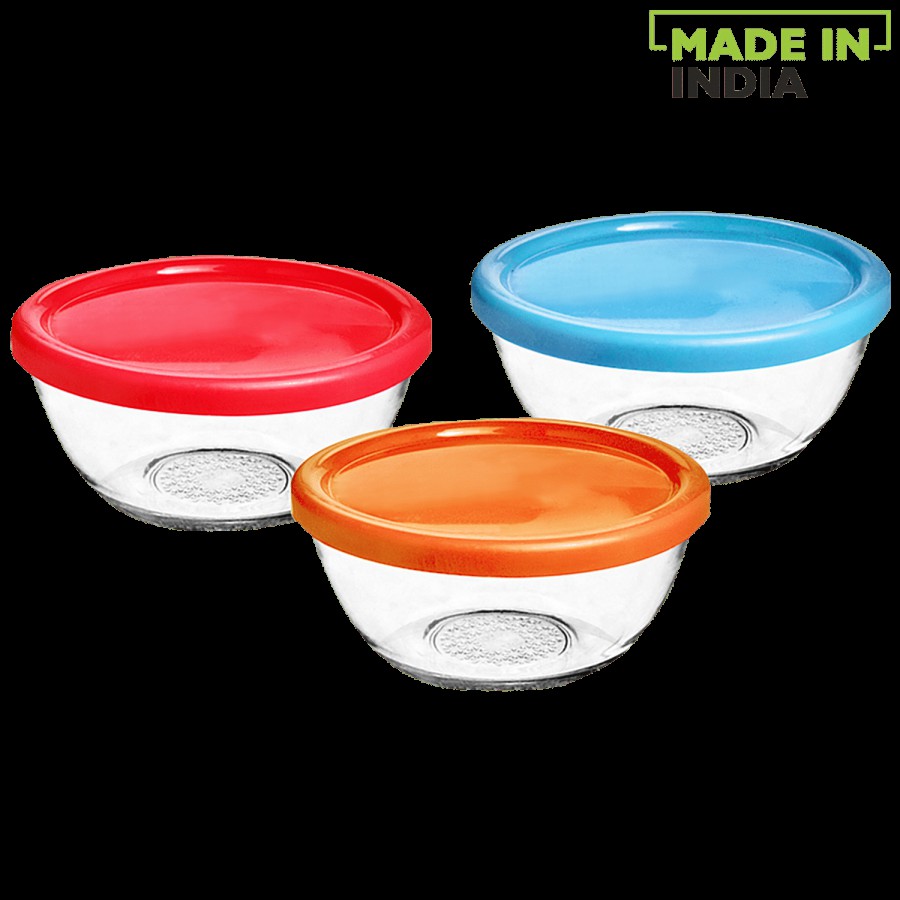 Glass Ideas  Multi Utility Storage/Serving Bowl With Lid - 12 cm