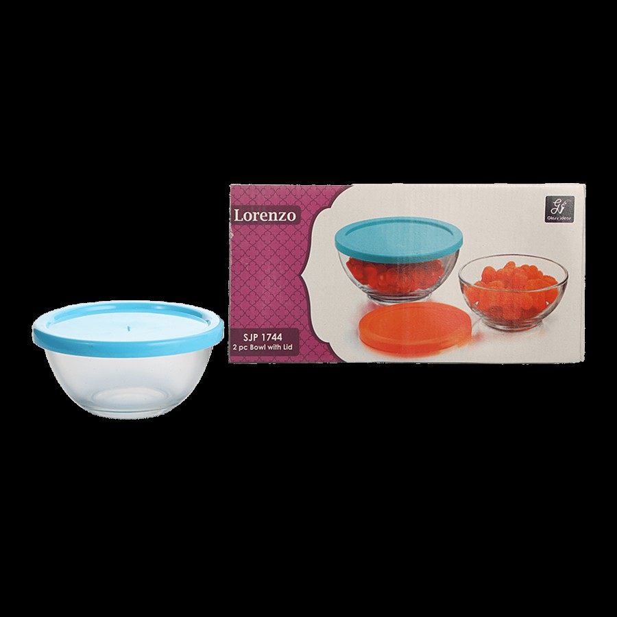 Glass Ideas  Storage Bowl Set - With Lid