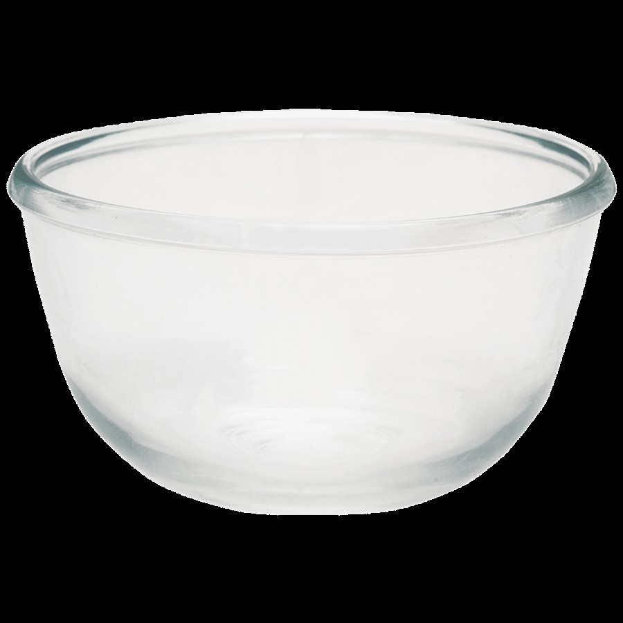 Hi-Luxe Glass Bowl For Mixing/Serving - Borosilicate