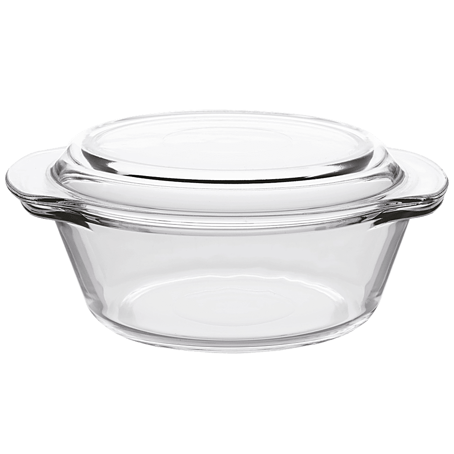 Iveo  Borosilicate Glass Round Casserole With Lid