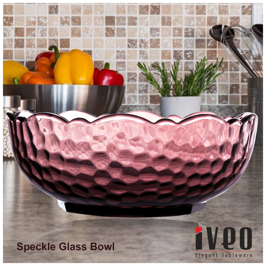 Iveo  Glass Bowl Speckle - Wine