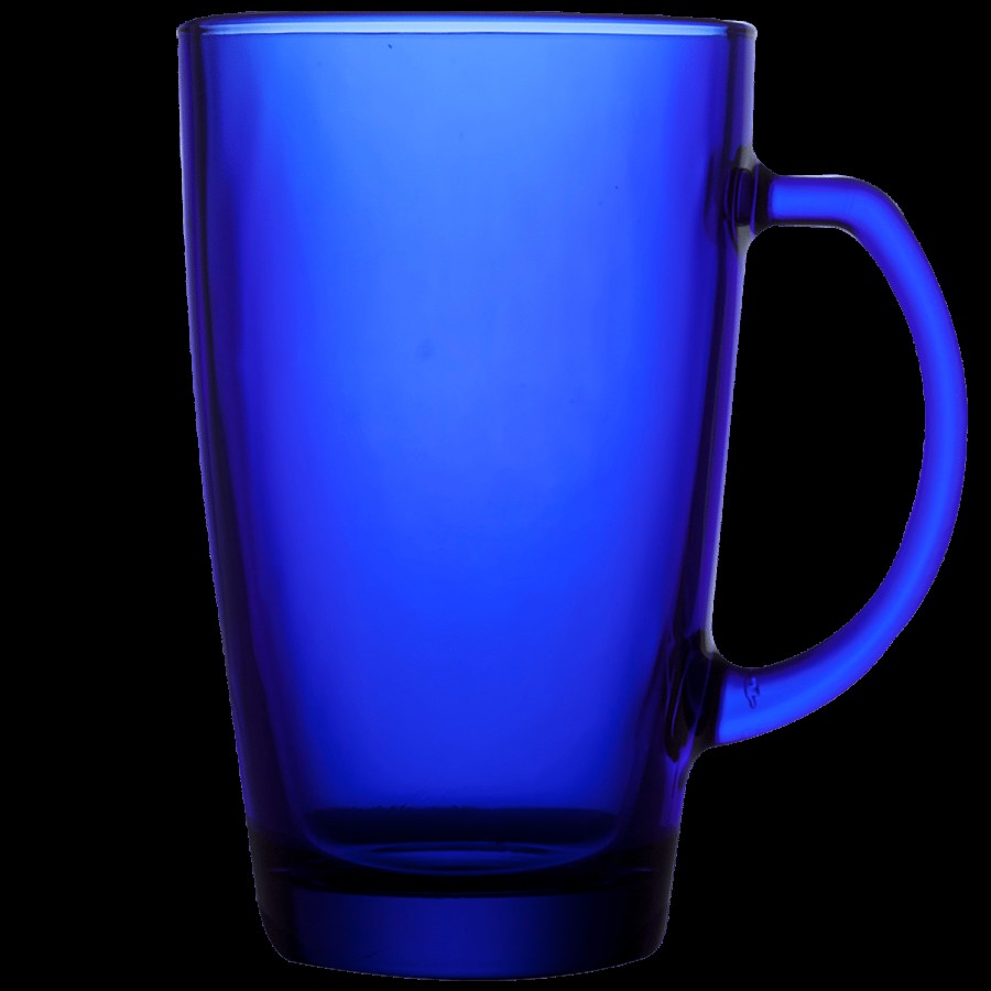 Iveo  Glass Latte Milk Mug - Blue