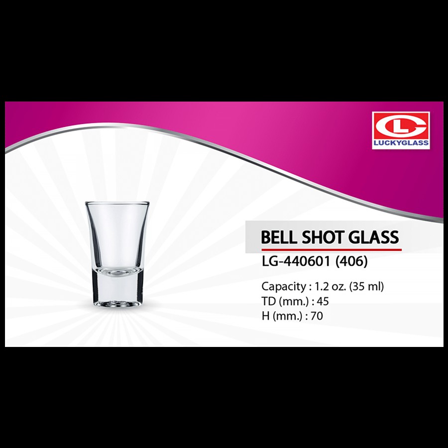 Lucky Glass Bell Shot Glass - High Quality