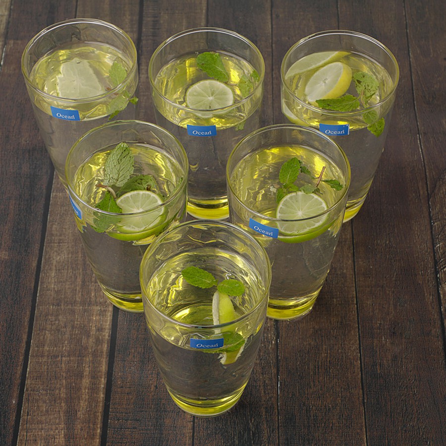 Ocean Water/Juice Glass - Refreshing Emerald Yellow