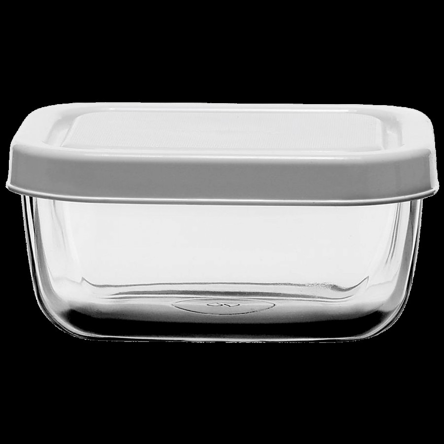 Pasabahce Snow Food Storage Container With White Lid