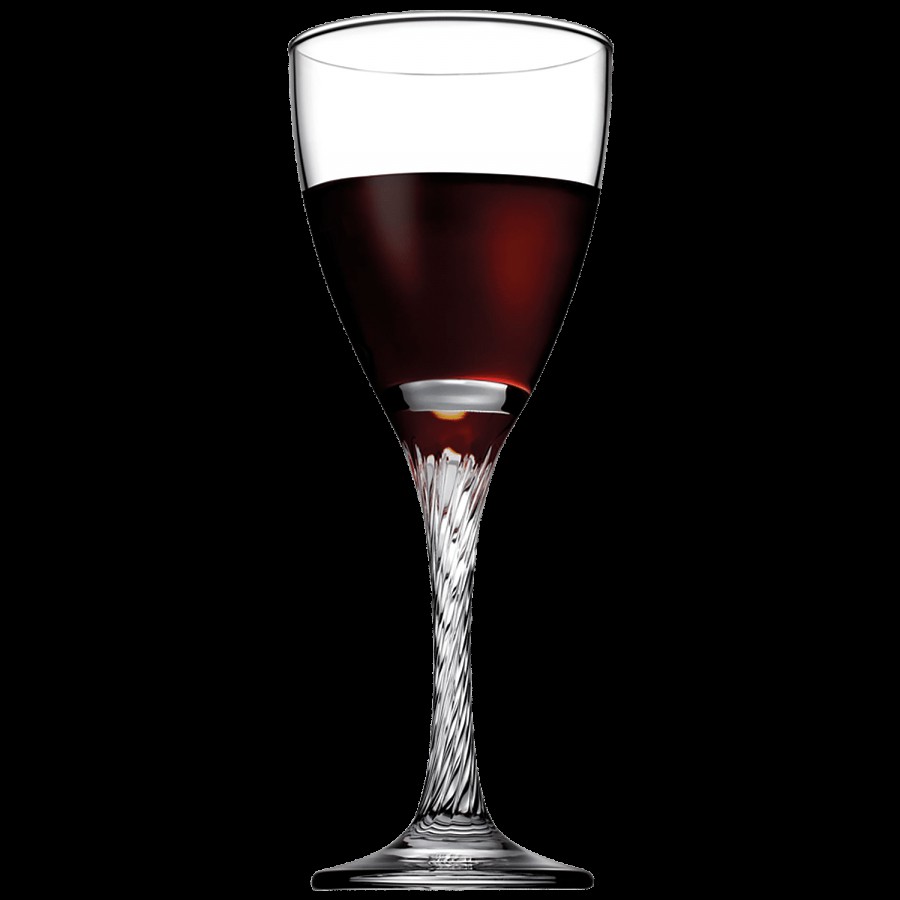 Pasabahce Twist Red Stemware Wine Glass