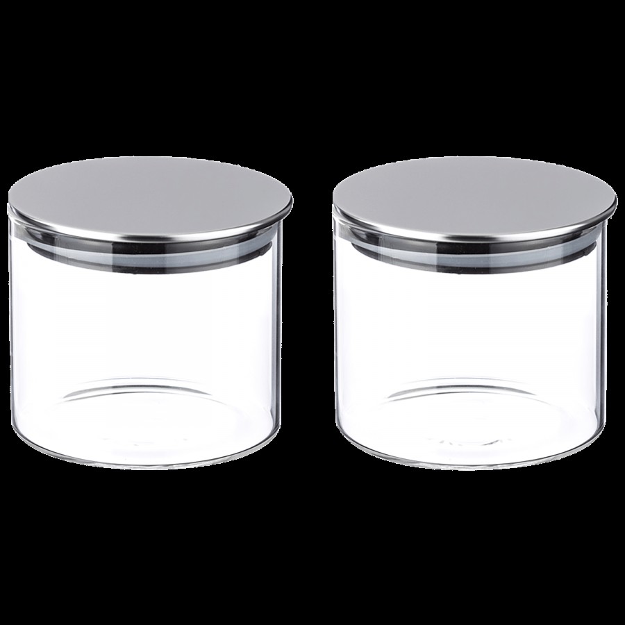 Sanjeev Kapoor Jar/Container With Metal Lid -  Borosilicate Glass