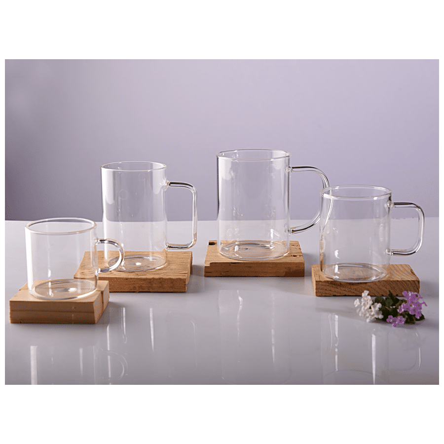 Sanjeev Kapoor Tucson High Borosilicate Mug - Transparent