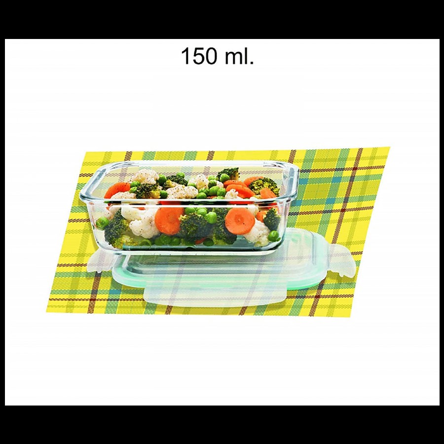 Signoraware Borosilicate Glass Food/Tiffin/Storage Container - With Lid