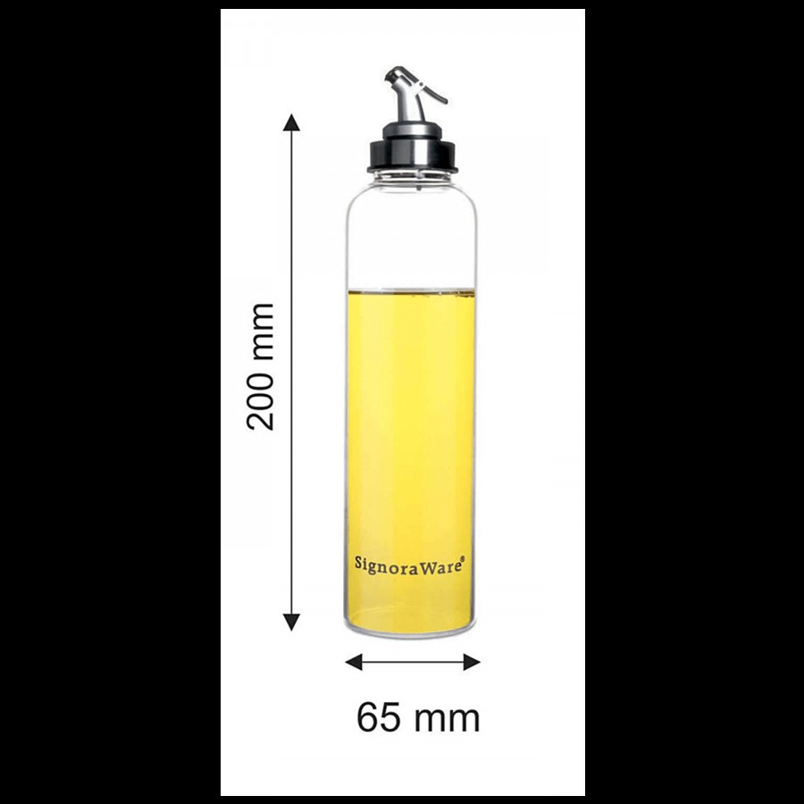 Signoraware Eze Flow Borosilicate Glass Oil Dispenser - Clear