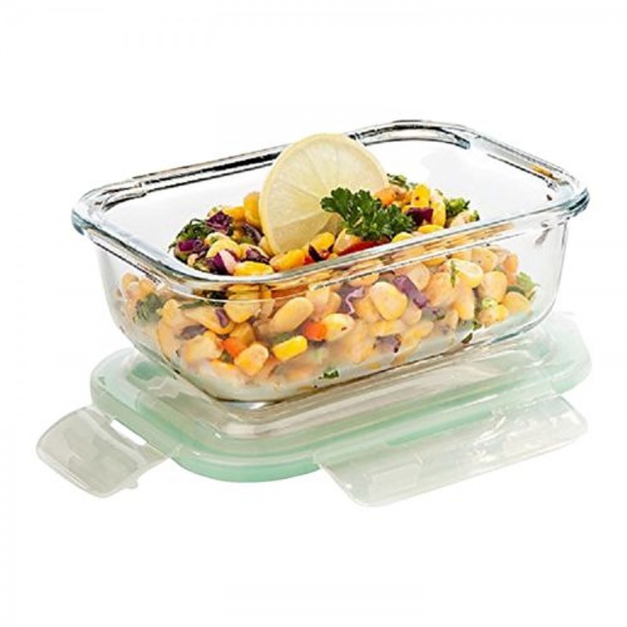 Signoraware Lock 'N' Store Borosilicate Glass Container - Rectangular