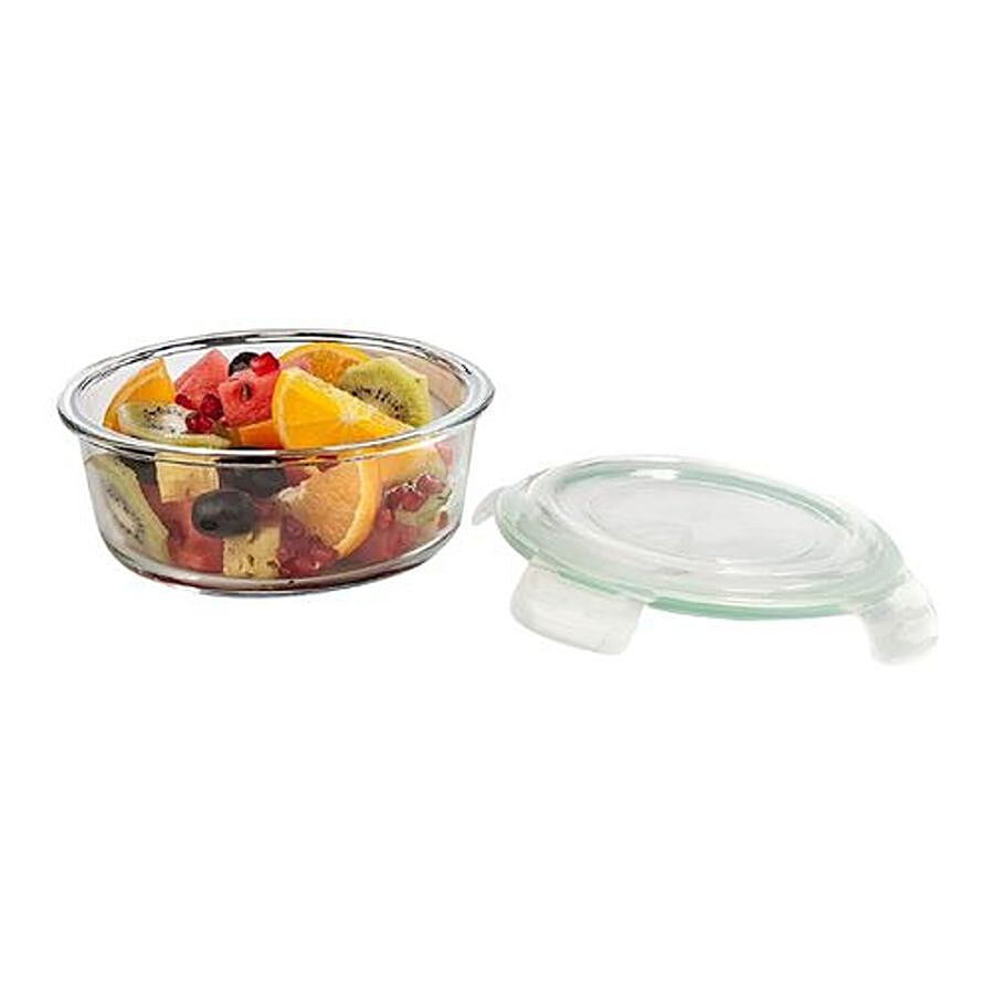 Signoraware Lock 'N' Store Borosilicate Glass Container - Round