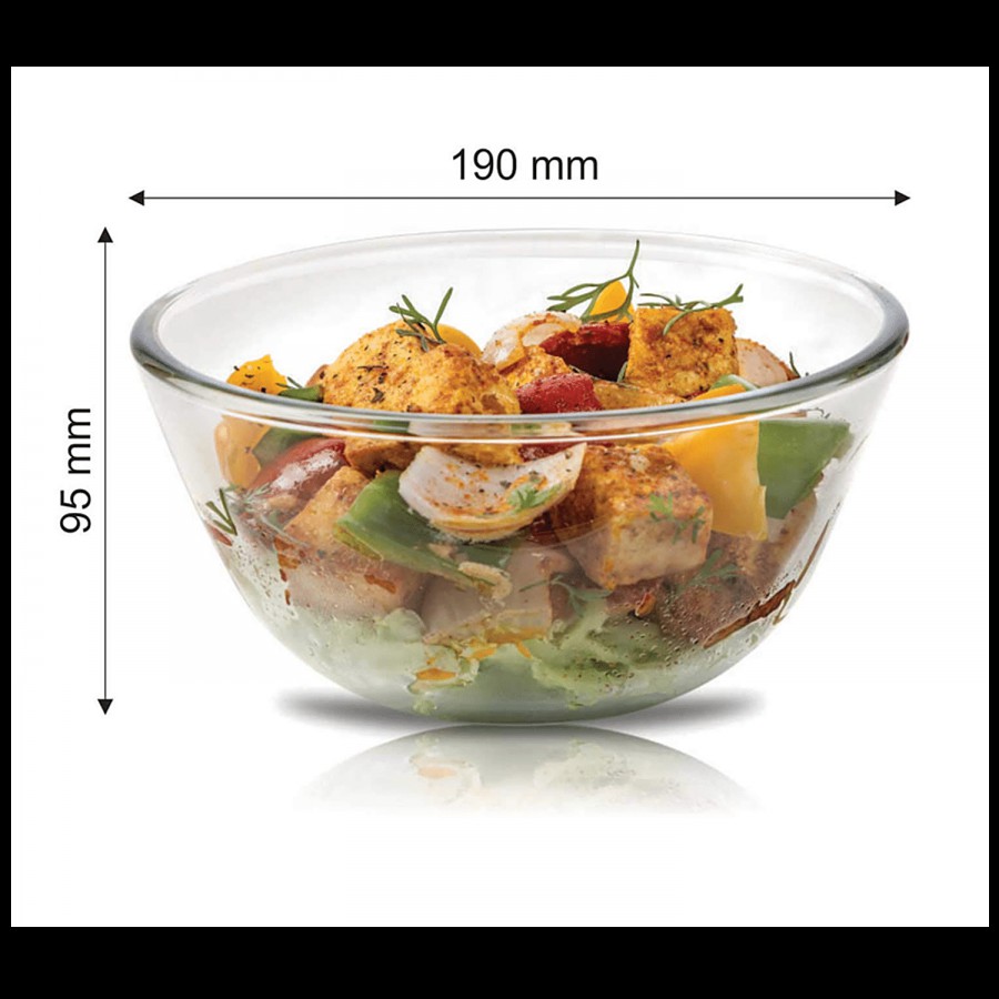 Signoraware Mixing Bowl High Borosilicate Glass - Clear